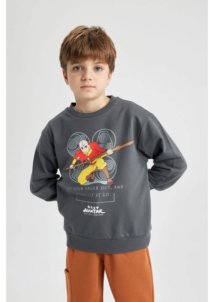 Erkek Çocuk Avatar the Last Airbender Kapüşonlu Sweatshirt B2216A823WN