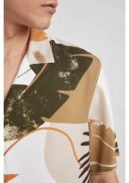 Regular Fit Apaş Yaka Kısa Kollu Gömlek Z6025AZ23SM indirimleri