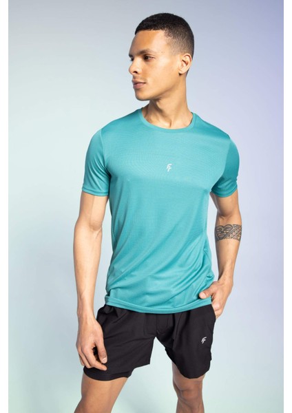 Fit Slim Fit Bisiklet Yaka Baskılı Kısa Kollu Sporcu Tişört X6142AZ23SP