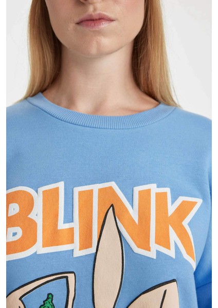Coool Blink Oversize Fit Bisiklet Yaka Kalın Sweatshirt B3028AX23WN indirimleri