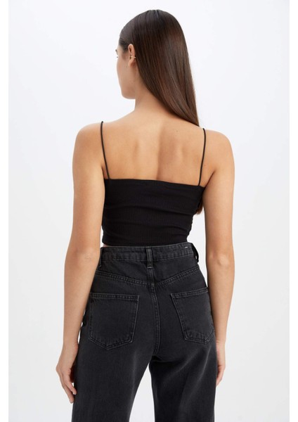 Coool Skinny Fit İp Askılı Pamuklu Crop Atlet U0358AZ23SM fırsatları