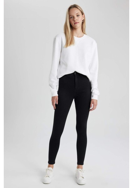 Super Skinny Fit Yüksek Bel Dar Paça Basic Jean Pantolon A5818AX23WN