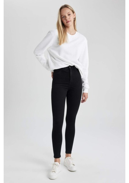 Super Skinny Fit Yüksek Bel Dar Paça Basic Jean Pantolon A5818AX23WN