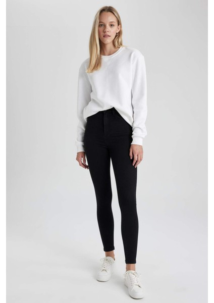 Super Skinny Fit Yüksek Bel Dar Paça Basic Jean Pantolon A5818AX23WN