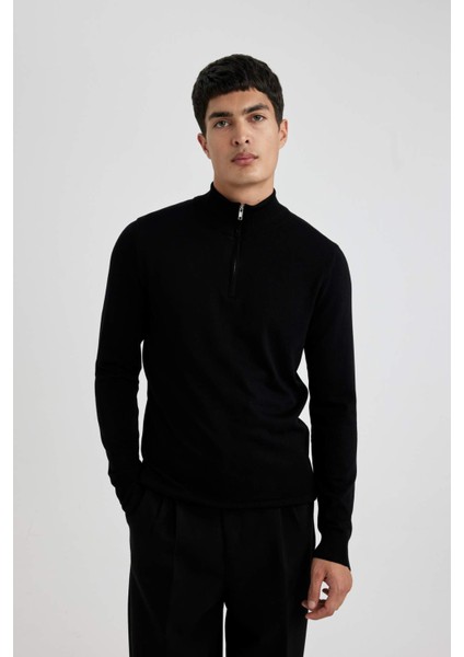 Slim Fit Yarım Balıkçı Yaka Triko Kazak U6917AZ23WN modelleri