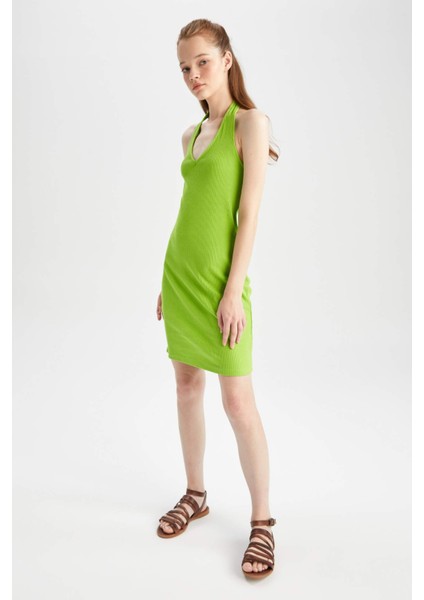 Coool Bodycon V Yaka Basic Kaşkorse Mini Elbise Y7479AZ22SM fiyatları