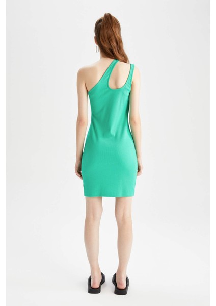 Coool Bodycon Basic Tek Omuzlu Kaşkorse Mini Elbise Y7766AZ22HS fırsatları