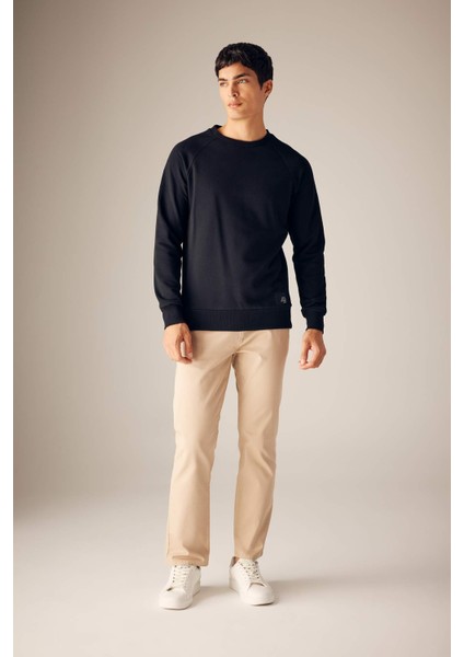 Regular Fit Basic Dokuma Etiketli Sweatshirt A5281AX23AU