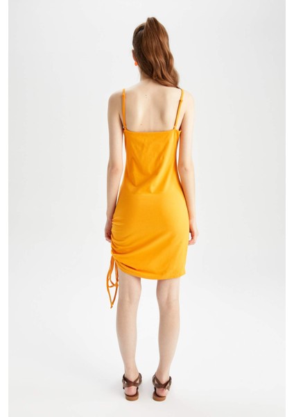 Coool Bodycon Basic Bağcık Detaylı Askılı Mini Elbise Y7690AZ22HS