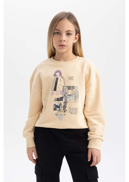 Kız Çocuk Regular Fit Bisiklet Yaka Sweatshirt A4820A823AU