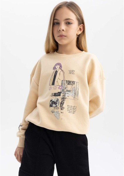 Kız Çocuk Regular Fit Bisiklet Yaka Sweatshirt A4820A823AU