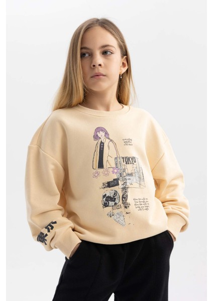 Kız Çocuk Regular Fit Bisiklet Yaka Sweatshirt A4820A823AU