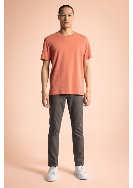 Regular Fit Bisiklet Yaka Basic Kısa Kollu %100 Pamuk Tişört M7666AZ23SP fiyatları