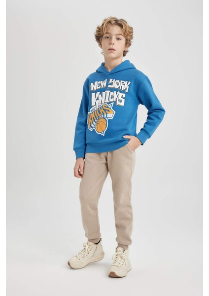 Erkek Çocuk NBA New York Knicks Kapüşonlu Kalın Sweatshirt B4793A823WN fiyatları