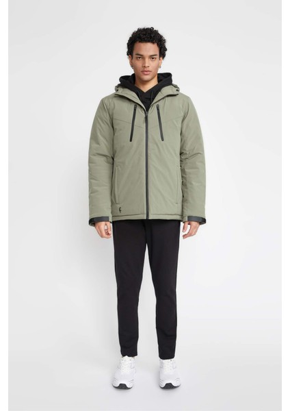 Fit Su İtici Slim Fit Kapüşonlu Polar Astarlı Su Geçirmez Mont A2125AX23WN indirimleri