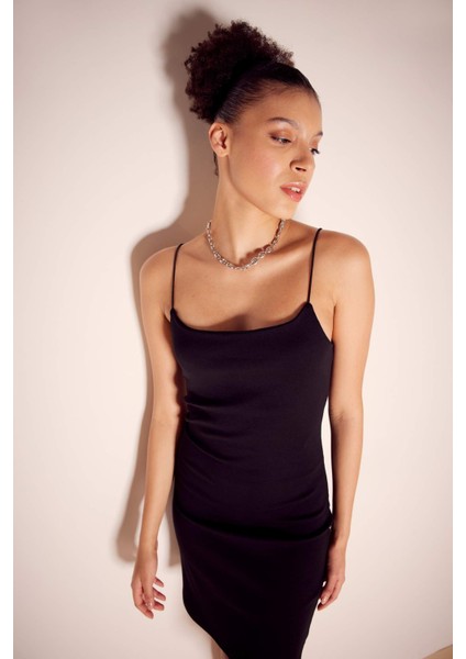 Bodycon Askılı Ribana Askılı Mini Elbise A4807AX23SM fiyatları