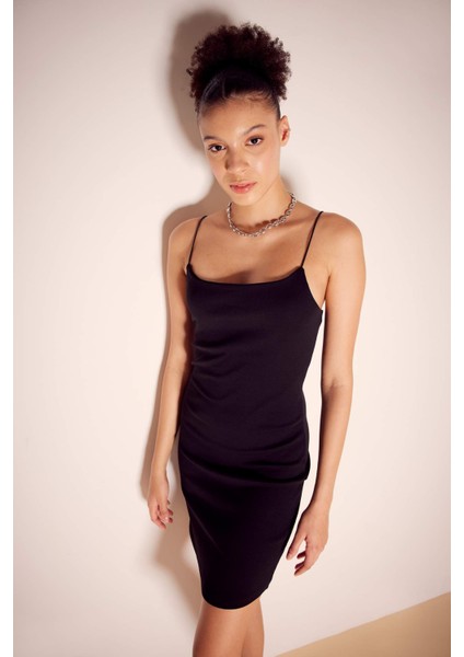 Bodycon Askılı Ribana Askılı Mini Elbise A4807AX23SM modelleri