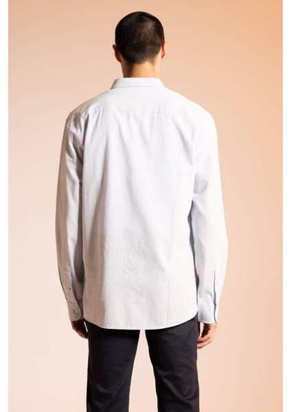 Slim Fit Uzun Kollu %100 Pamuklu Gömlek M7180AZ23SP
