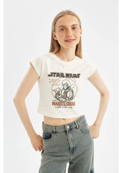 Coool Star Wars-Mandalorian Oversize Geniş Kalıp Bisiklet Yaka Kısa Kollu Tişört D1315AX24SM