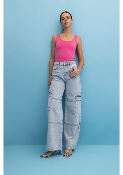 Slim Fit Dar Kesim U Yaka Basic Düz Atlet I1059AZ23SM