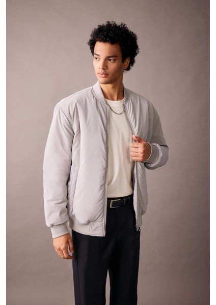 Slim Fit Kolej Yaka Bomber Mont A3105AX23AU