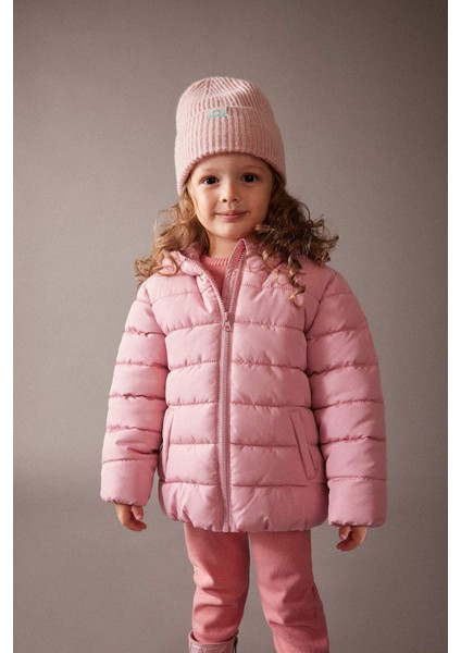 Kız Bebek Su İtici Kapüşonlu Şişme Mont A2456A523AU fırsatları