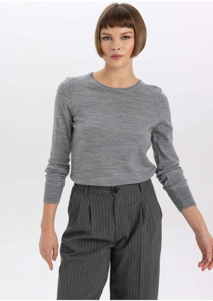 Regular Fit Bisiklet Yaka Kazak F7091AZ23WN