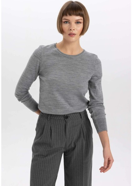 Regular Fit Bisiklet Yaka Kazak F7091AZ23WN