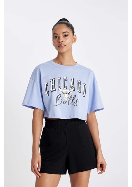 Fit NBA Chicago Bulls Bisiklet Yaka Kısa Kollu Tişört C6310AX24HS