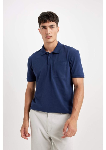 %100 Pamuk New Regular Fit Polo Yaka Kısa Kollu Pike Basic Düz Tişört D4610AX24SM modelleri