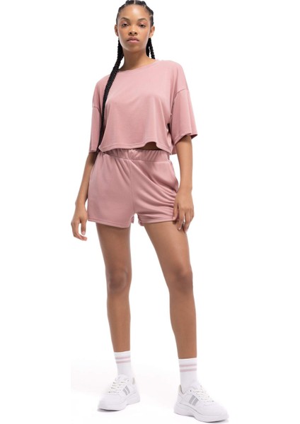 Fit Crop Bisiklet Yaka Sporcu Modal Kısa Kollu Tişört D2978AX24HS fiyatları