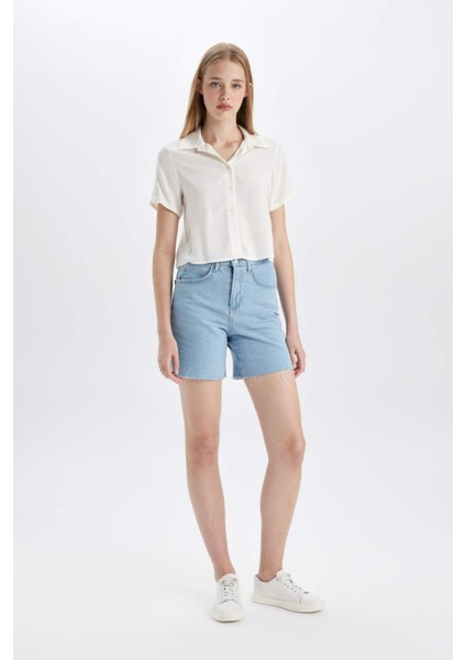 Regular Fit Kısa Kollu Gömlek D0362AX24SM