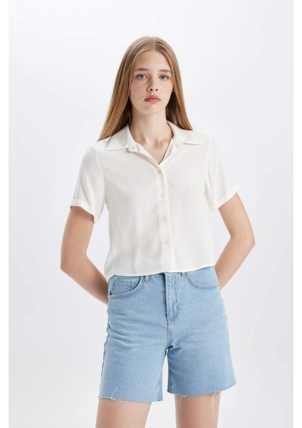 Regular Fit Kısa Kollu Gömlek D0362AX24SM