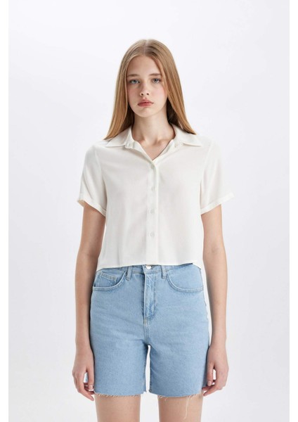 Regular Fit Kısa Kollu Gömlek D0362AX24SM