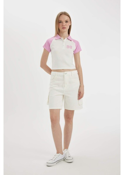 Fitted Baskılı Kısa Kollu Tişört D1093AX24SM fiyatları