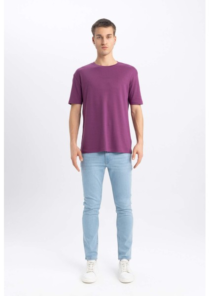 Regular Fit Bisiklet Yaka Baskılı Kısa Kollu Ağır Kumaş Tişört B4289AX24SP fiyatları
