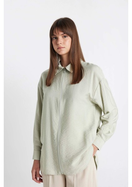 Relax Fit Uzun Kollu Gömlek Tunik C8855AX24SM
