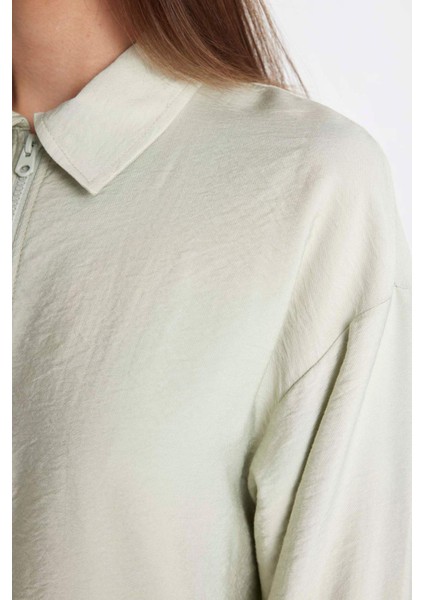 Relax Fit Uzun Kollu Gömlek Tunik C8855AX24SM