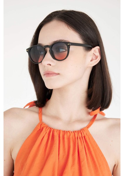 Kadın Yuvarlak Güneş Gözlüğü D0887AXNS