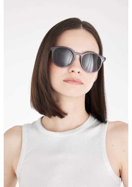 Kadın Yuvarlak Güneş Gözlüğü D0887AXNS