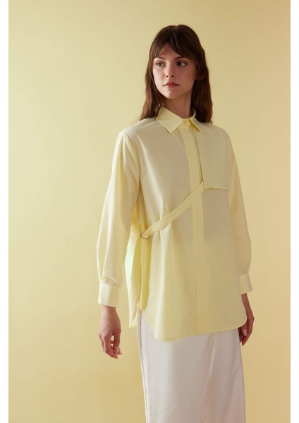 Relax Fit Terry Cotton Uzun Kollu Gömlek Tunik C2158AX24SM