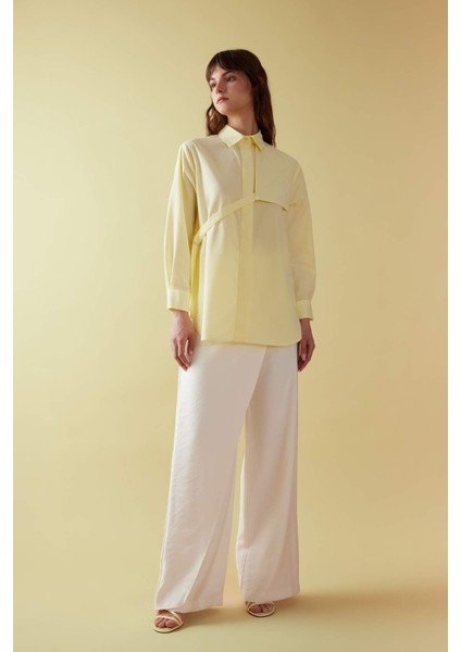 Relax Fit Terry Cotton Uzun Kollu Gömlek Tunik C2158AX24SM
