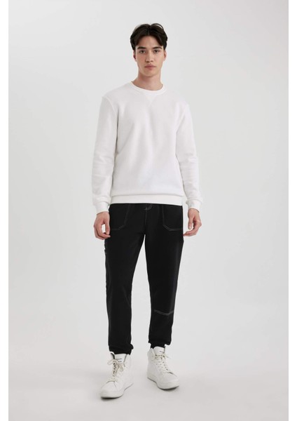 Regular Fit Jogger Eşofman Altı Beli Bağcıklı Lastikli Paça Cepli C5384AX24SP
