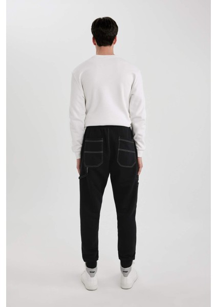 Regular Fit Jogger Eşofman Altı Beli Bağcıklı Lastikli Paça Cepli C5384AX24SP