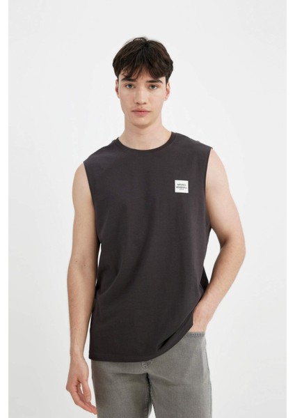 Regular Fit Baskılı Bisiklet Yaka Atlet C5044AX24HS