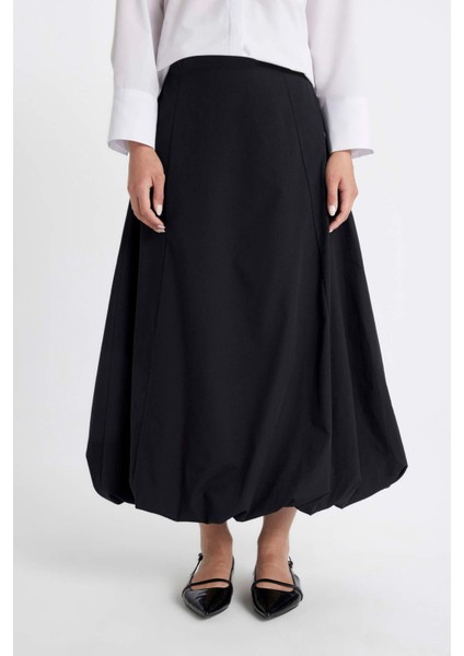 Balloon Fit Poplin Maxi Etek C8936AX24SM