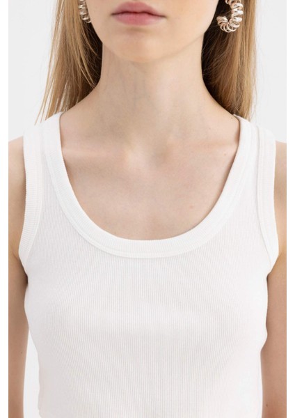 Coool Fitted Fitilli Kaşkorse Basic Düz Atlet C5533AX24SM