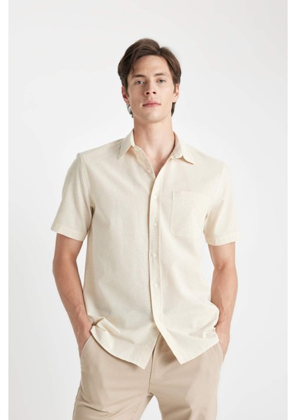 Regular Fit Polo Yaka Kısa Kollu Gömlek D4498AX24SM