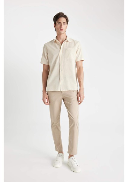 Regular Fit Polo Yaka Kısa Kollu Gömlek D4498AX24SM