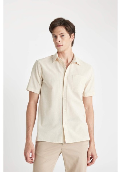 Regular Fit Polo Yaka Kısa Kollu Gömlek D4498AX24SM